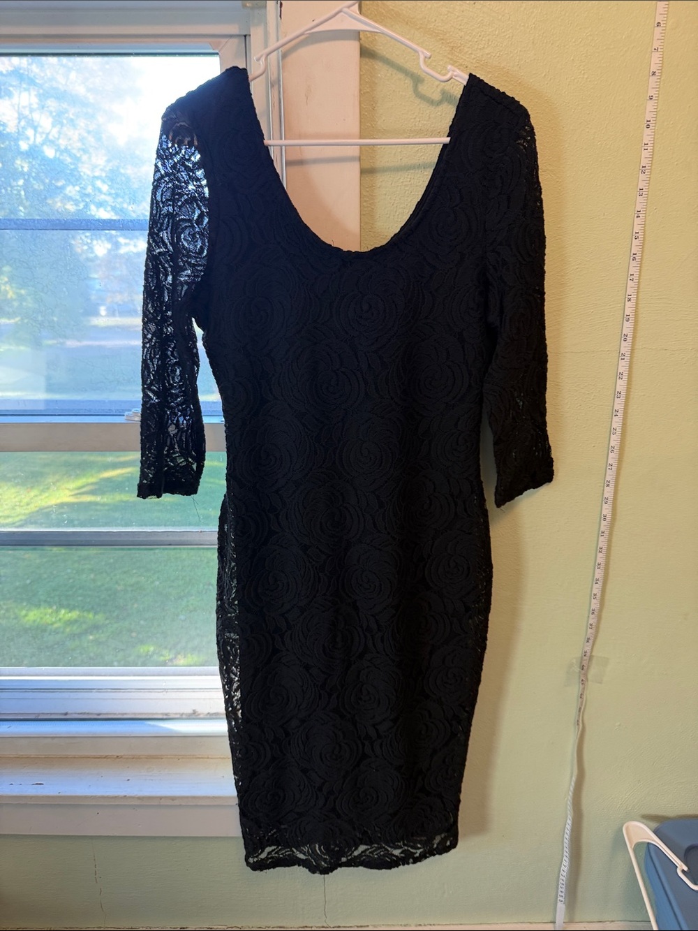 love, Fire Black Lace Long Sleeve Bodycon Dress